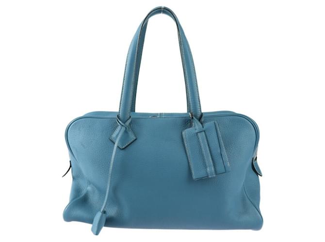 Hermès Victoria Blue Leather  ref.1271673