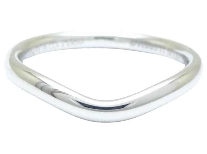 Tiffany & Co Curved band Silvery Platinum  ref.1271680
