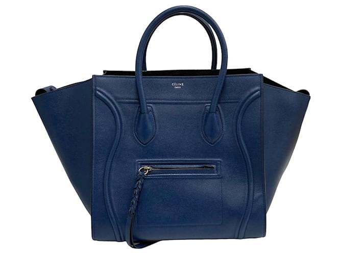 Céline Luggage Blue Leather  ref.1271760
