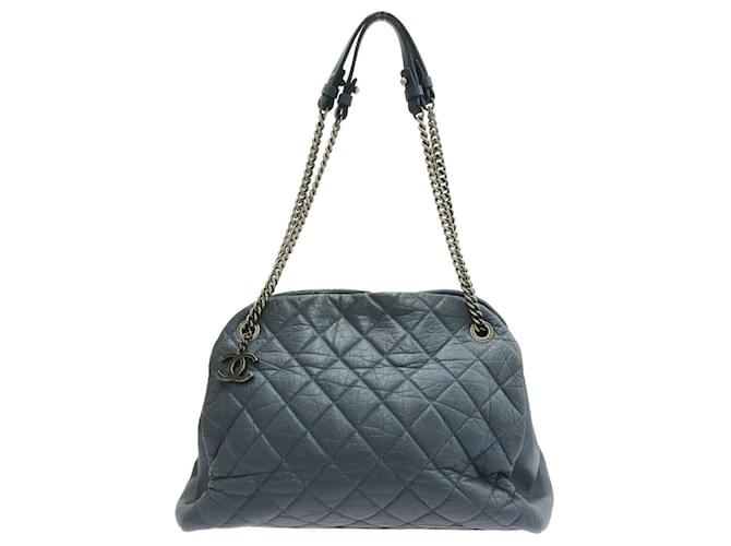 Chanel Mademoiselle Blue Leather  ref.1271776