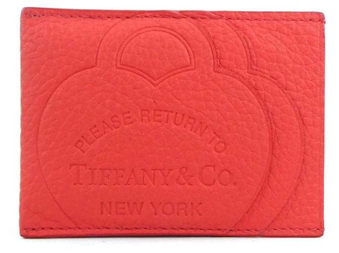 Tiffany & Co TIFFANY Y COMPAÑIA Roja Cuero  ref.1271843