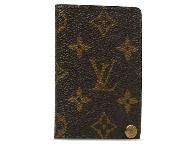 Louis Vuitton Porte carte de visite Brown Cloth  ref.1271848