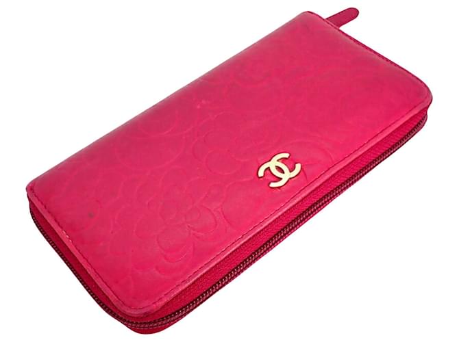 Chanel Logo CC Pink Leather  ref.1271867