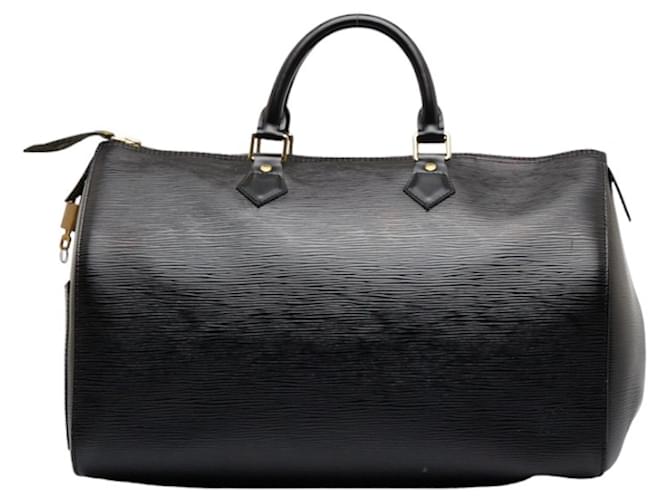 Louis Vuitton Speedy 35 Black Leather  ref.1271890