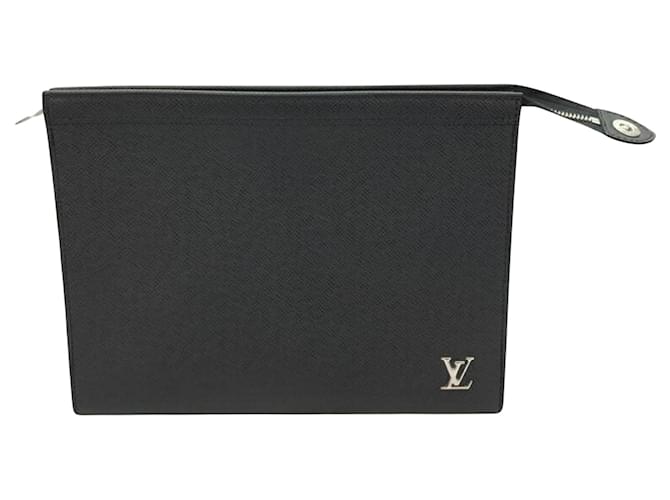 Louis Vuitton Pochette Reise Schwarz Leder  ref.1271975