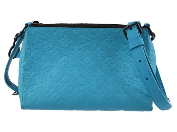Louis Vuitton messenger triangle Turquoise Cloth  ref.1272001