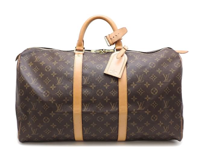 Louis Vuitton Keepall 50 Brown Cloth  ref.1272036