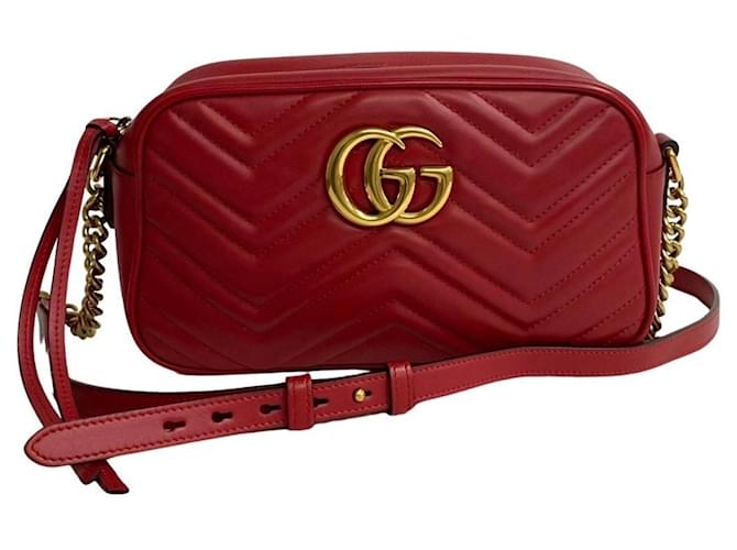 Gucci GG Marmont Red Leather  ref.1272039