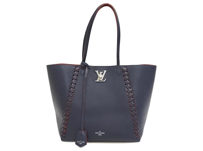 Louis Vuitton Lockme Marineblau Leder  ref.1272044