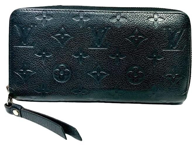 Louis Vuitton Zippy Wallet Cuir Noir  ref.1272084
