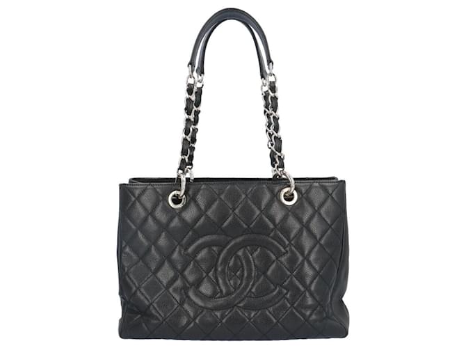 Chanel GST (grand shopping tote) Black Leather  ref.1272153