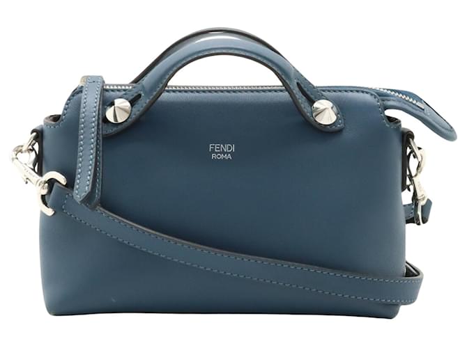 Fendi By The Way Mini Blue Leather  ref.1272282