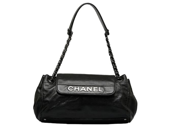 Chanel Negro Cuero  ref.1272320