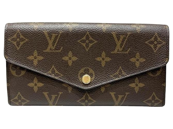 Louis Vuitton Portefeuille Sarah Brown Cloth  ref.1272323