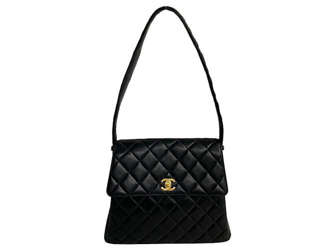 Chanel Matelassé Black Leather  ref.1272330