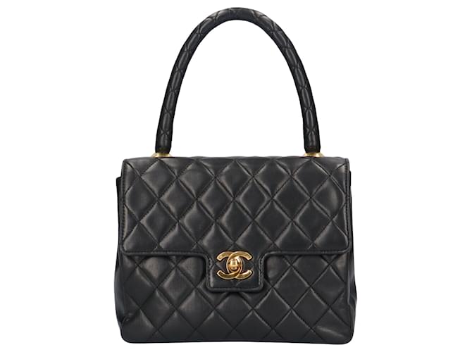 Chanel Matelassé Black Leather  ref.1272361