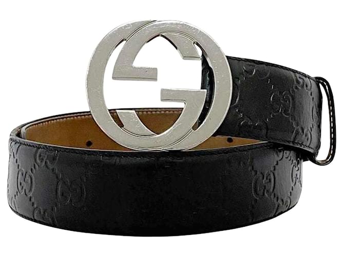 Gucci GG Signature Black Leather  ref.1272366