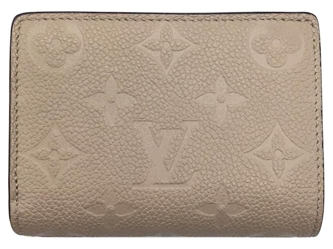 Louis Vuitton Compact zip Grey Leather  ref.1272404