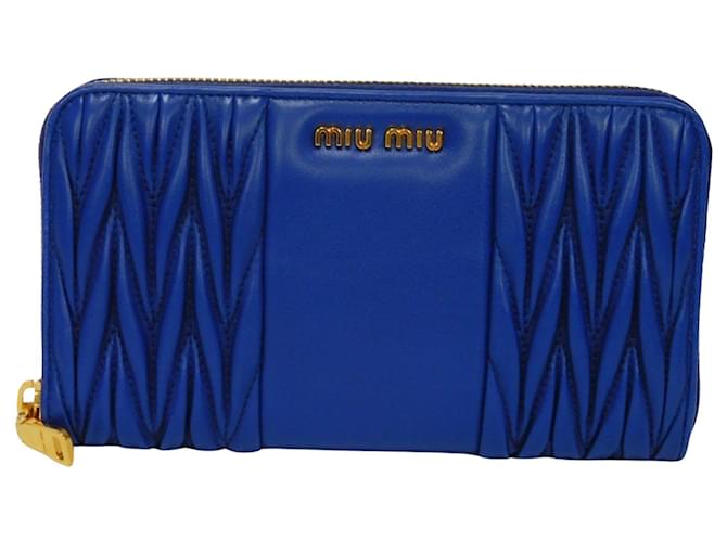 Miu Miu Matelassé Blue Leather  ref.1272427