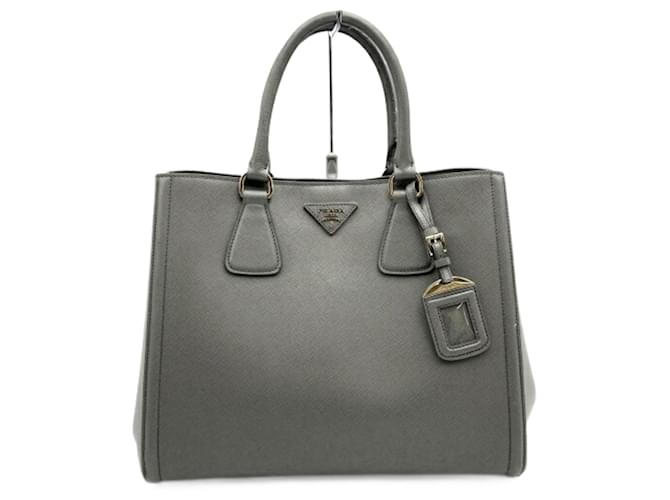 Prada Saffiano Grey Leather  ref.1272543