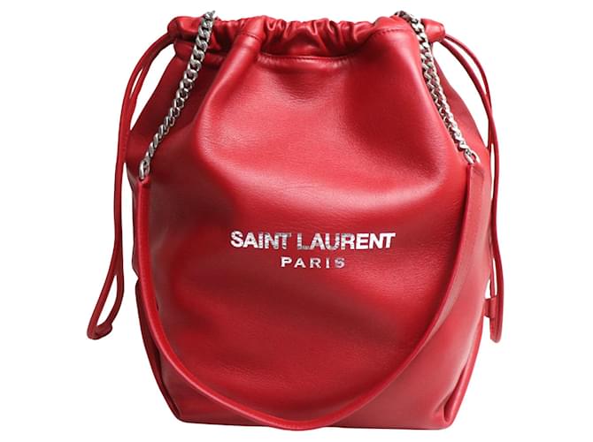 Saint Laurent Teddy Red Leather  ref.1272554