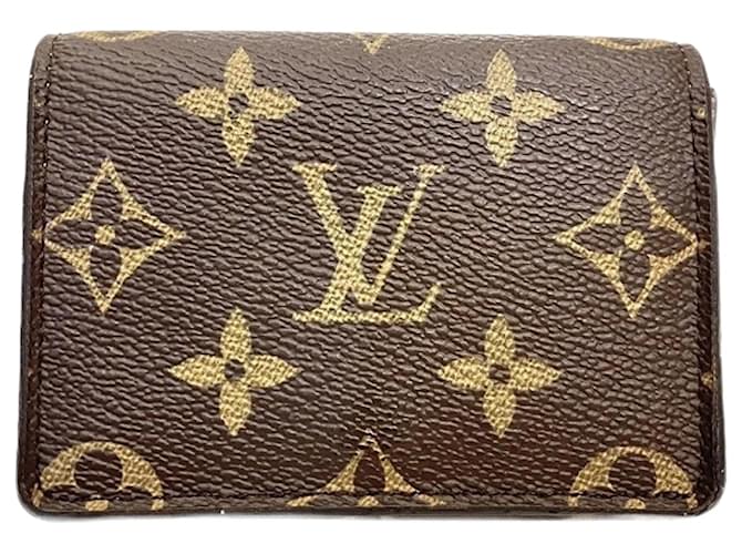 Louis Vuitton Porte carteira de crédito bifold Marrom Lona  ref.1272600