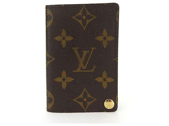 Louis Vuitton Porte carteira de crédito bifold Marrom Lona  ref.1272606