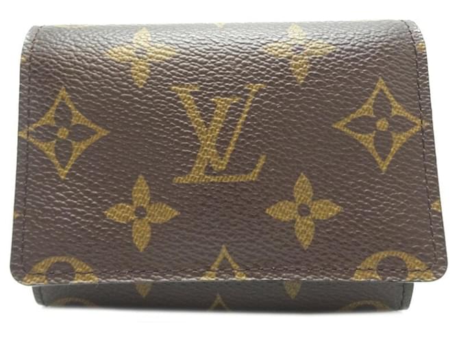 Louis Vuitton Enveloppe Carte de visite Brown Cloth  ref.1272616