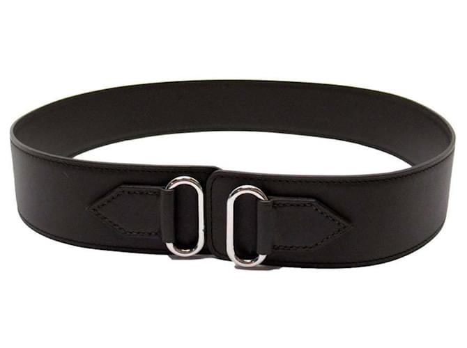 Hermès -- Black Leather  ref.1272635