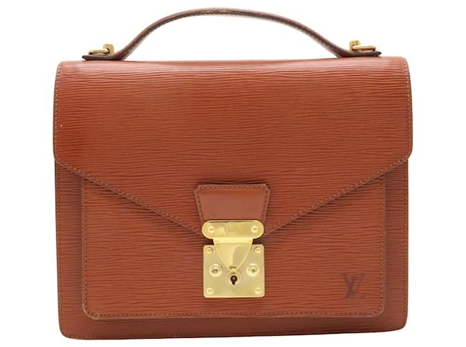 Louis Vuitton Monceau Braun Leder  ref.1272693
