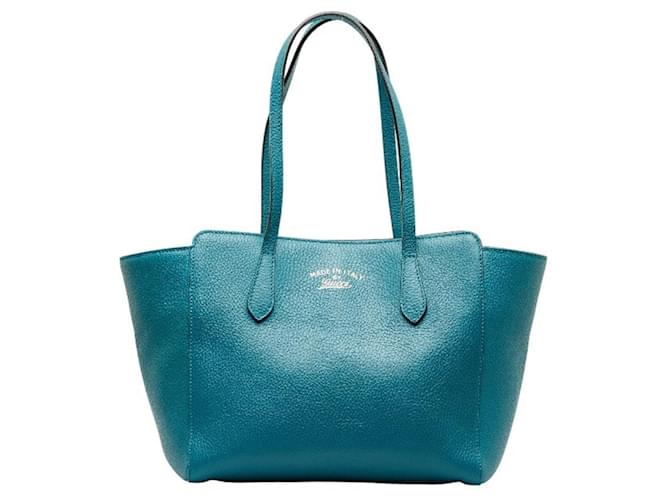 Ligne Gucci Shima Cuir Turquoise  ref.1272717