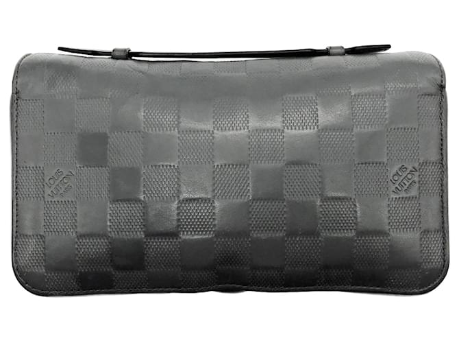 Louis Vuitton Zippy XL Grey Leather  ref.1272763