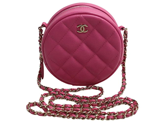 Chanel Matelassé Pink Leather  ref.1273029