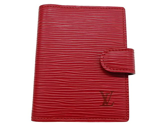 Agenda di Louis Vuitton Rosso Pelle  ref.1273086