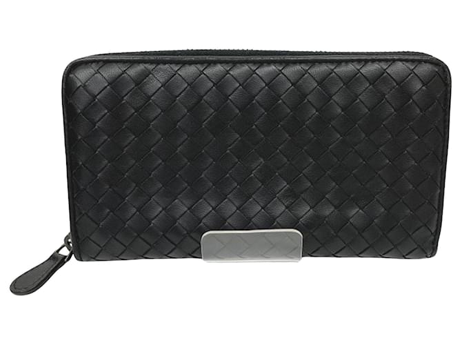 Bottega Veneta Intrecciato Schwarz Leder  ref.1273169