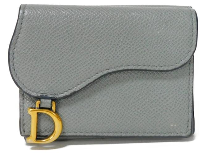 Dior Saddle Grey Leather  ref.1273218