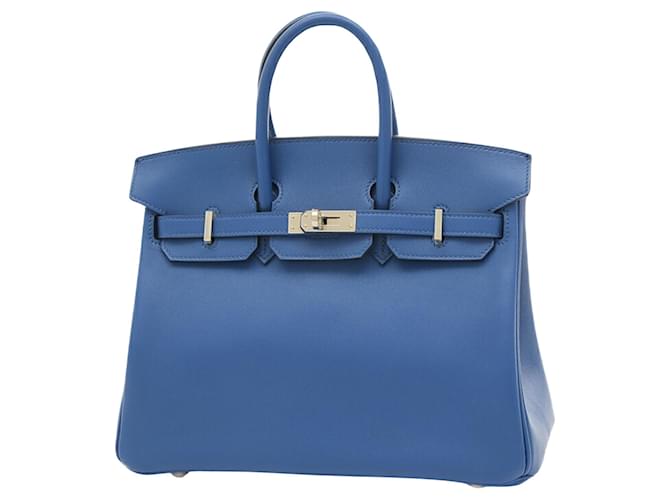 Hermès Birkin 25 Blue Leather  ref.1273341