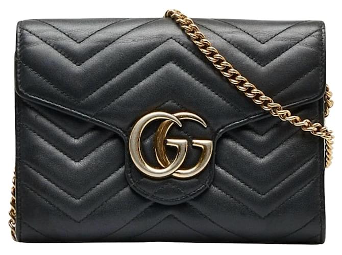 Gucci GG Marmont Black Leather  ref.1273451