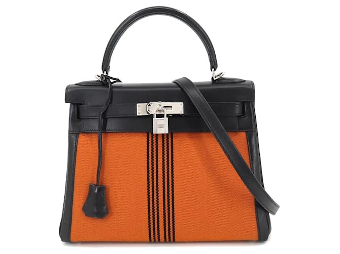 Hermès Kelly 28 Orange Leather  ref.1273452
