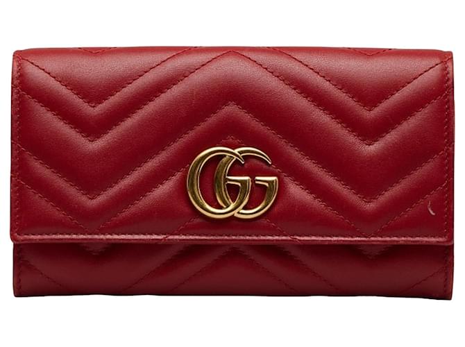 Gucci GG Marmont Rot Leder  ref.1273556