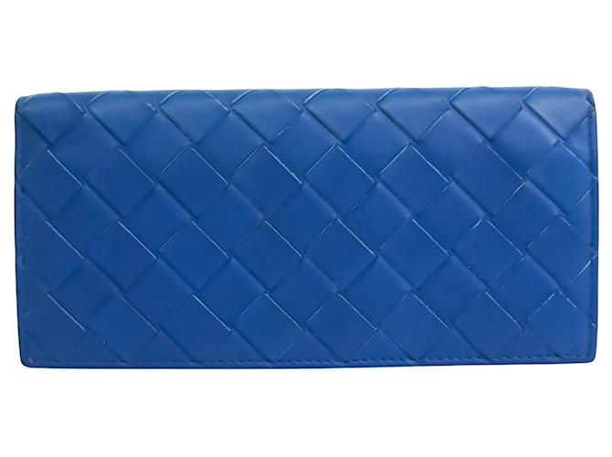 Bottega Veneta Intrecciato Blue Leather  ref.1273591