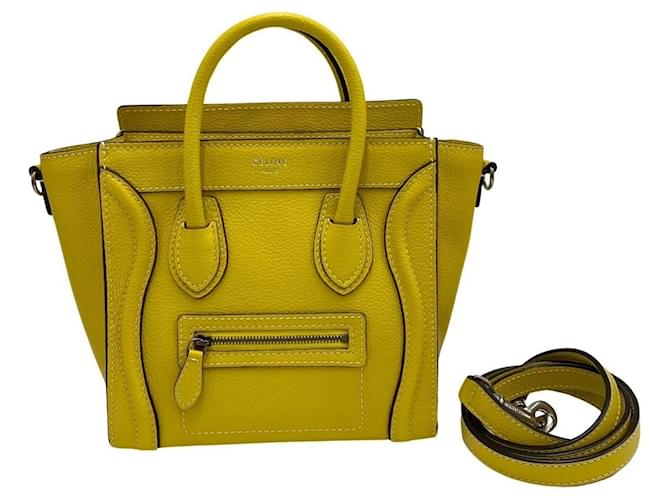 Céline Luggage Yellow Leather  ref.1273711