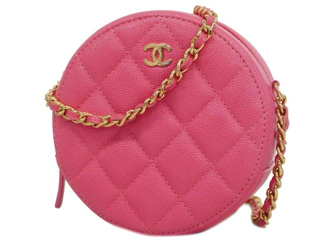 Chanel Rosa Couro  ref.1273767