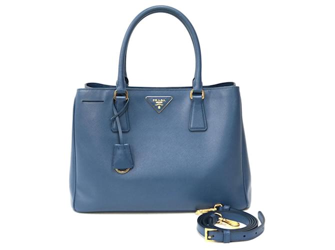 Prada Galleria Navy blue Leather  ref.1273776