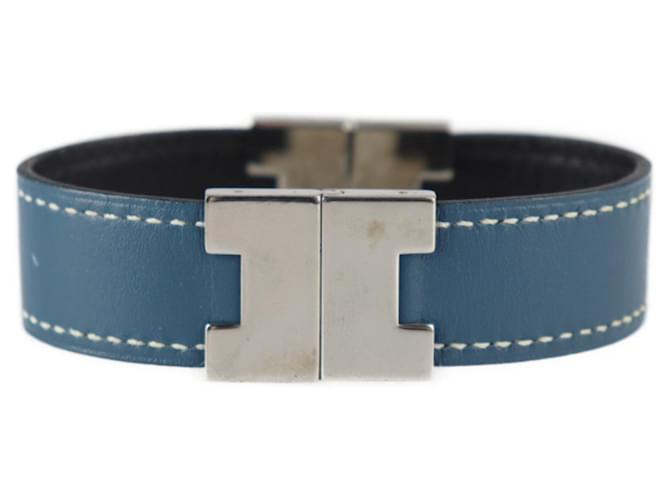 Hermès Clic H Blue Leather  ref.1273806