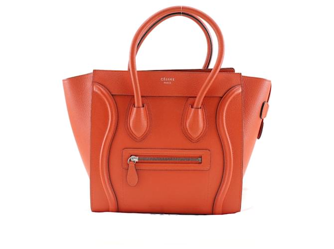 Céline Luggage Red Leather  ref.1273953