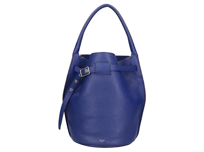 Céline Big Bag Azul Couro  ref.1274022