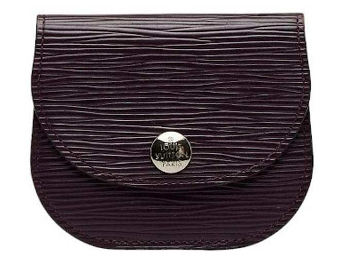 Louis Vuitton Porte-monnaie Purple Leather  ref.1274059