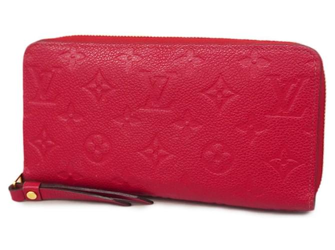 Louis Vuitton Zippy Wallet Red Cloth  ref.1274074