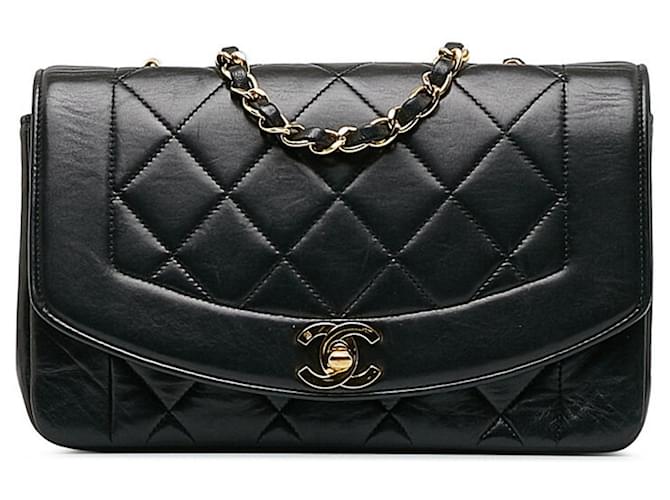Chanel Diana Black Leather  ref.1274206